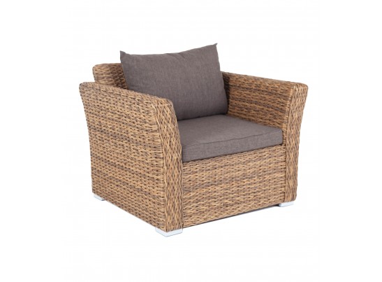 "Капучино" кресло из искусственного ротанга (гиацинт), цвет соломенный в Ростове-на-Дону