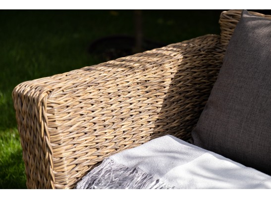 "Капучино" кресло из искусственного ротанга (гиацинт), цвет соломенный в Ростове-на-Дону