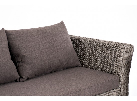 "Капучино" лаунж-зона из искусственного ротанга (гиацинт), цвет серый в Ростове-на-Дону