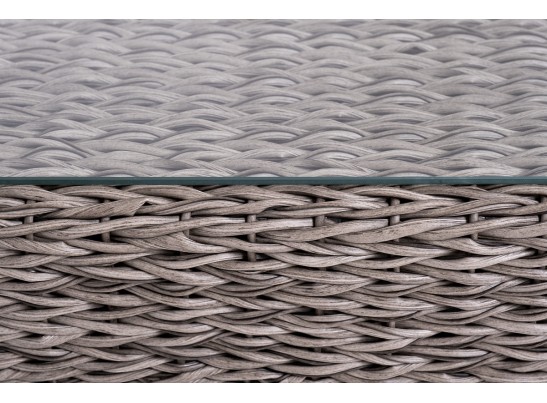 "Капучино" лаунж-зона из искусственного ротанга (гиацинт), цвет серый в Ростове-на-Дону