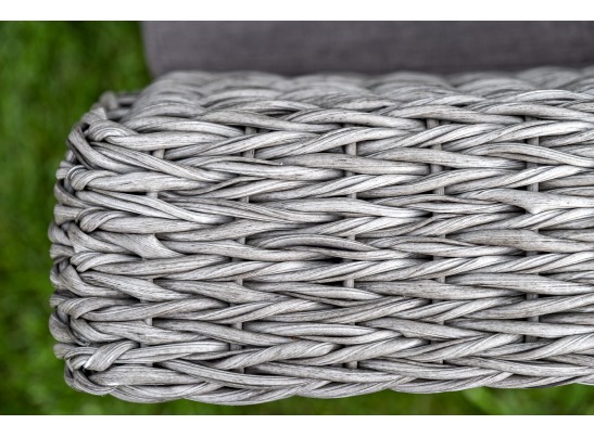 "Капучино" лаунж-зона из искусственного ротанга (гиацинт), цвет серый в Ростове-на-Дону