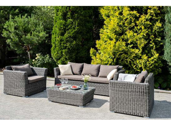 "Капучино Максимал" лаунж-зона из искусственного ротанга (гиацинт), цвет серый в Ростове-на-Дону "Капучино Максимал" лаунж-зона из искусственного ротанга (гиацинт), цвет серый в Ростове-на-Дону