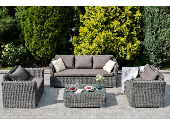 "Капучино Максимал" лаунж-зона из искусственного ротанга (гиацинт), цвет серый в Ростове-на-Дону "Капучино Максимал" лаунж-зона из искусственного ротанга (гиацинт), цвет серый в Ростове-на-Дону