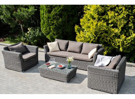 "Капучино Максимал" лаунж-зона из искусственного ротанга (гиацинт), цвет серый в Ростове-на-Дону "Капучино Максимал" лаунж-зона из искусственного ротанга (гиацинт), цвет серый в Ростове-на-Дону