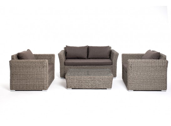 "Капучино Сингл" лаунж-зона из искусственного ротанга (гиацинт), цвет серый в Ростове-на-Дону "Капучино Сингл" лаунж-зона из искусственного ротанга (гиацинт), цвет серый в Ростове-на-Дону