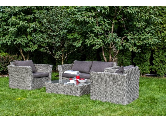 "Капучино Сингл" лаунж-зона из искусственного ротанга (гиацинт), цвет серый в Ростове-на-Дону "Капучино Сингл" лаунж-зона из искусственного ротанга (гиацинт), цвет серый в Ростове-на-Дону