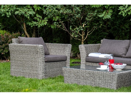 "Капучино Сингл" лаунж-зона из искусственного ротанга (гиацинт), цвет серый в Ростове-на-Дону "Капучино Сингл" лаунж-зона из искусственного ротанга (гиацинт), цвет серый в Ростове-на-Дону