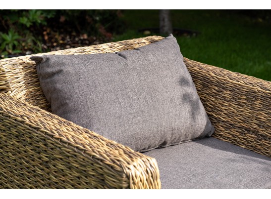 "Капучино Сингл" лаунж-зона из искусственного ротанга (гиацинт), цвет соломенный в Ростове-на-Дону