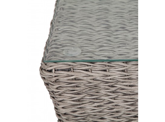 "Капучино" журнальный столик из искусственного ротанга (гиацинт), цвет cерый в Ростове-на-Дону