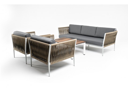 "Касабланка" лаунж-зона плетеная из роупа 5-местная, цвет бежевый в Ростове-на-Дону