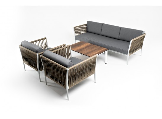 "Касабланка" лаунж-зона плетеная из роупа 5-местная, цвет бежевый в Ростове-на-Дону