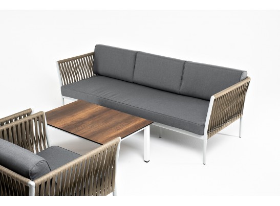 "Касабланка" лаунж-зона плетеная из роупа 5-местная, цвет бежевый в Ростове-на-Дону