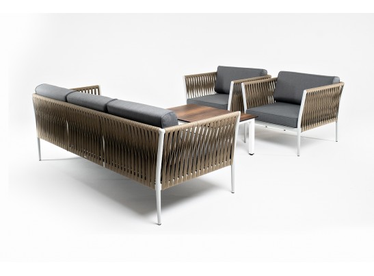 "Касабланка" лаунж-зона плетеная из роупа 5-местная, цвет бежевый в Ростове-на-Дону