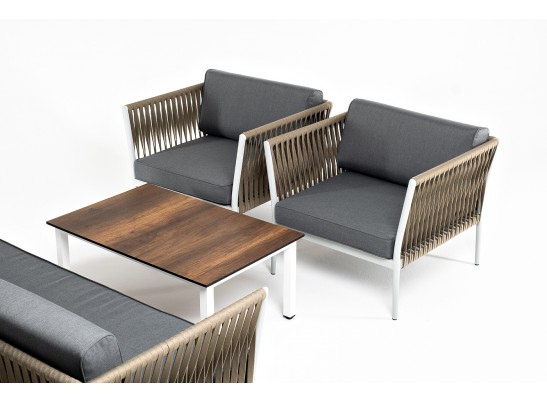 "Касабланка" лаунж-зона плетеная из роупа 5-местная, цвет бежевый в Ростове-на-Дону