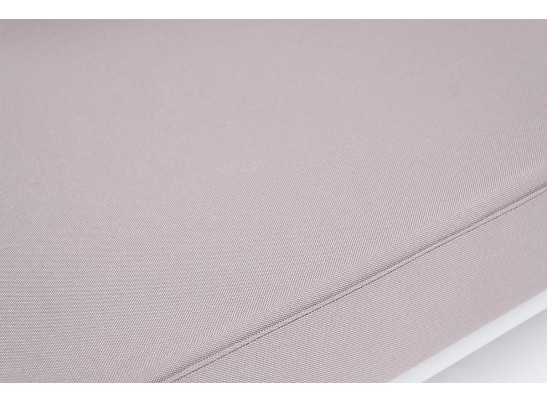 "Касабланка" правый модуль плетеный из роупа, каркас алюминий светло-серый (RAL7035) шагрень, роуп серо-коричневый 23мм, ткань Neo ash в Ростове-на-Дону