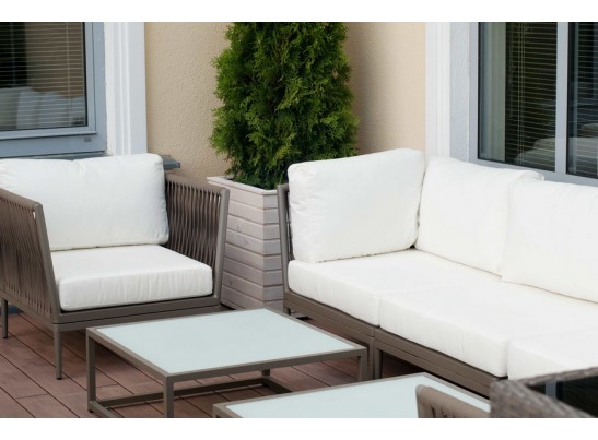 "Касабланка" модуль угловой плетеный из роупа, цвет серо-коричневый в Ростове-на-Дону