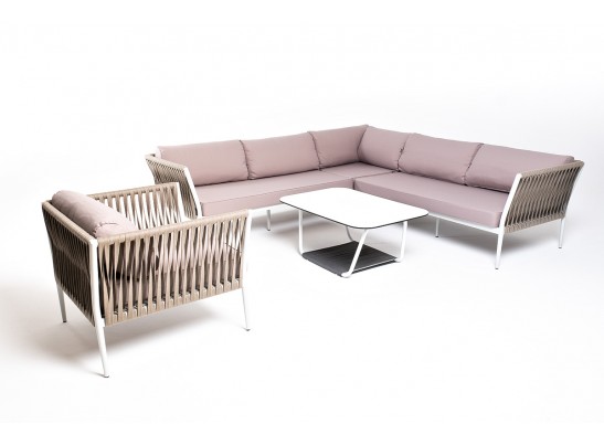 "Касабланка" модульная лаунж-зона из роупа (веревки), каркас из алюминия в Ростове-на-Дону "Касабланка" модульная лаунж-зона из роупа (веревки), каркас из алюминия в Ростове-на-Дону