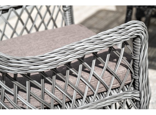 "Катания" обеденная группа плетеная на 4 персоны, цвет графит в Ростове-на-Дону