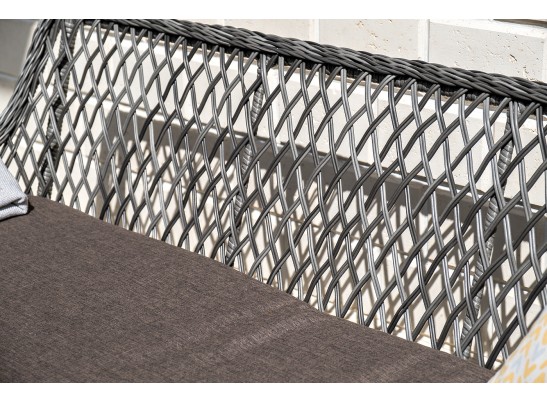 "Катания" обеденная группа плетеная на 4 персоны, цвет графит в Ростове-на-Дону