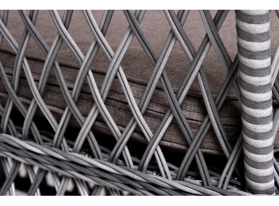 "Катания" обеденная группа плетеная на 6 персон, цвет графит в Ростове-на-Дону