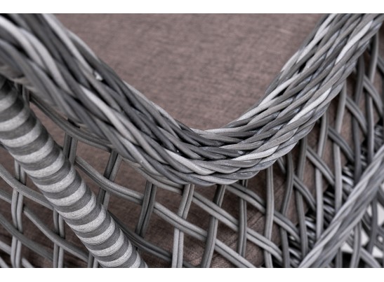 "Катания" обеденная группа плетеная на 6 персон, цвет графит в Ростове-на-Дону