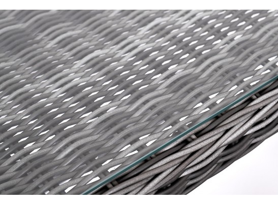 "Катания" обеденная группа плетеная на 6 персон, цвет графит в Ростове-на-Дону