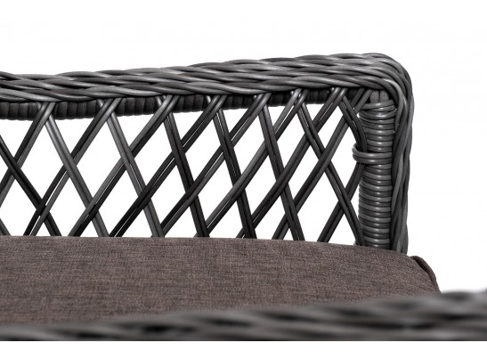 "Катания" обеденная группа плетеная на 6 персон, цвет графит в Ростове-на-Дону