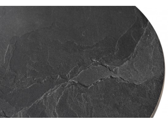 "Колумбия" журнальный стол из HPL круглый Ø40 H55, каркас из алюминия темно-серый (RAL 7024), цвет столешницы "серый гранит" в Ростове-на-Дону