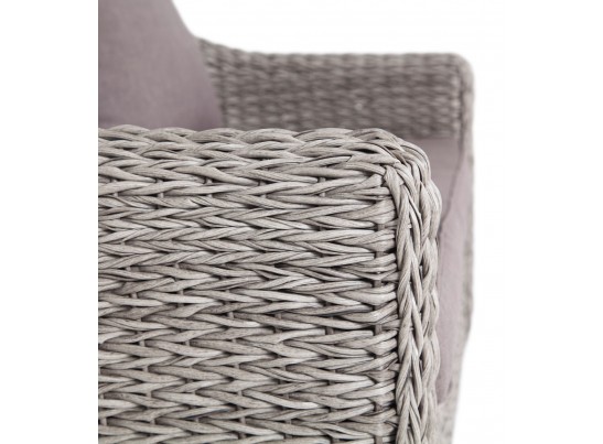 "Кон Панна" диван из искусственного ротанга (гиацинт) двухместный, цвет серый в Ростове-на-Дону