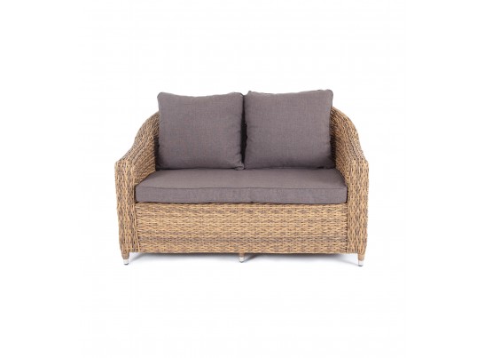 "Кон Панна" диван из искусственного ротанга (гиацинт) двухместный, цвет соломенный в Ростове-на-Дону