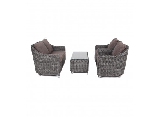 "Кон Панна" лаунж-зона из искусственного ротанга, цвет графит в Ростове-на-Дону