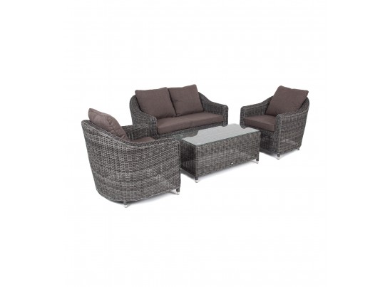 "Кон Панна" лаунж-зона из искусственного ротанга, цвет графит в Ростове-на-Дону