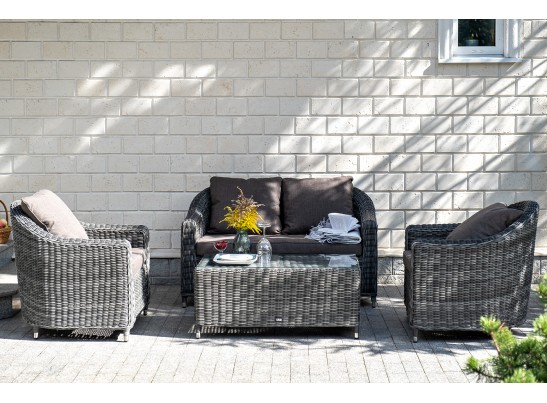 "Кон Панна" столик журнальный из искусственного ротанга, цвет графит в Ростове-на-Дону