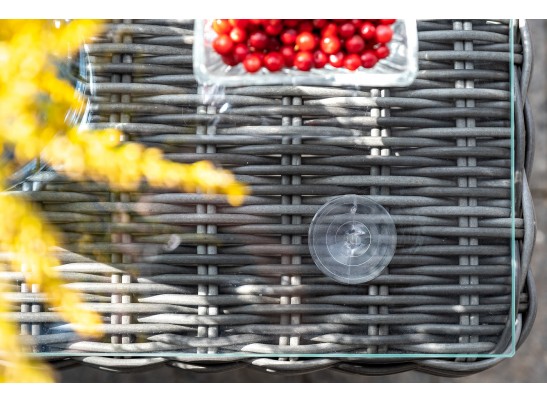 "Кон Панна" столик журнальный из искусственного ротанга, цвет графит в Ростове-на-Дону