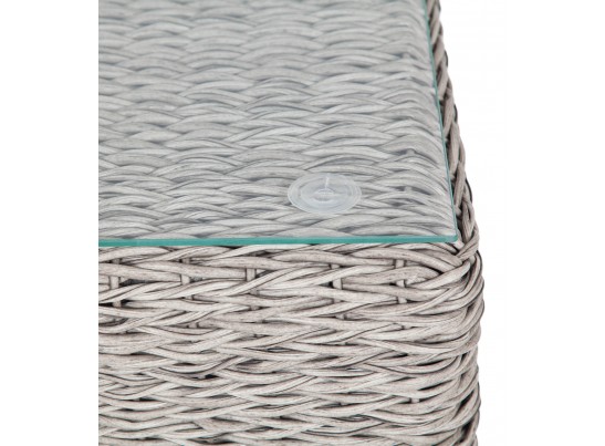 "Кон Панна" столик журнальный из искусственного ротанга (гиацинт), цвет серый в Ростове-на-Дону