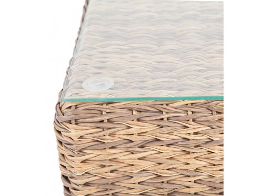 "Кон Панна" столик журнальный из искусственного ротанга (гиацинт), цвет соломенный в Ростове-на-Дону