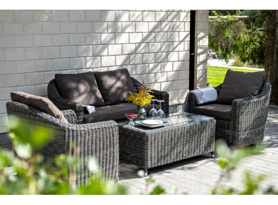 "Кон Панна" кресло из искусственного ротанга, цвет графит в Ростове-на-Дону