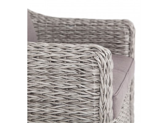 "Кон Панна" кресло из искусственного ротанга (гиацинт), цвет серый в Ростове-на-Дону