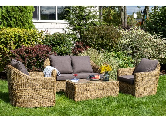 "Кон Панна" кресло из искусственного ротанга (гиацинт), цвет соломенный в Ростове-на-Дону