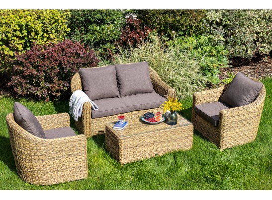 "Кон Панна" кресло из искусственного ротанга (гиацинт), цвет соломенный в Ростове-на-Дону