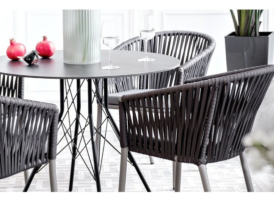 "Конте" интерьерный стол из HPL круглый Ø70см, цвет "серый гранит" в Ростове-на-Дону