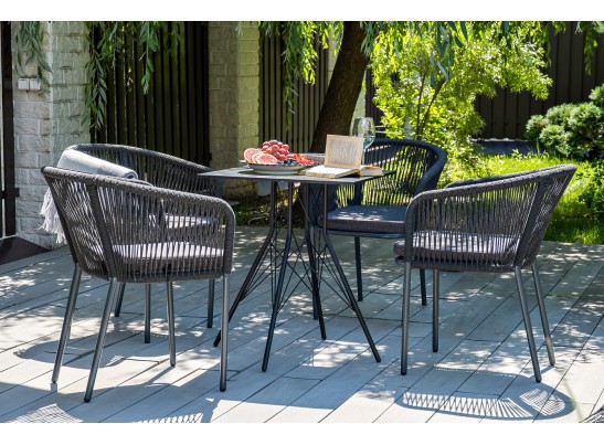 "Конте" интерьерный стол из HPL 70x70см, цвет "серый гранит" в Ростове-на-Дону