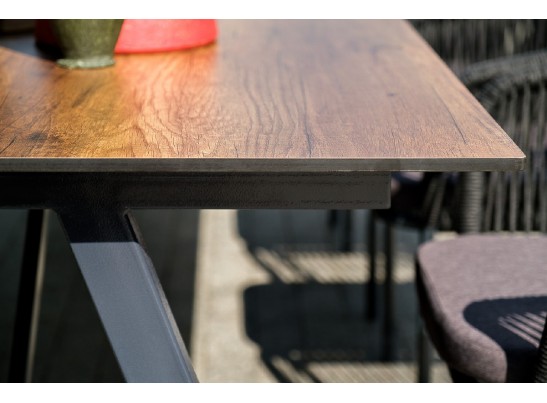 "Куба" обеденная группа на 10 персон, стол HPL "дуб", круглый роуп в Ростове-на-Дону