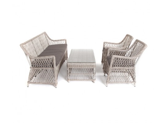 "Латте" лаунж-зона из искусственного ротанга, цвет бежевый в Ростове-на-Дону