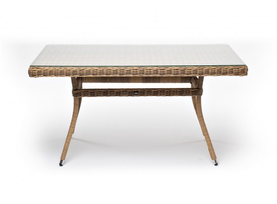 "Латте" плетеный стол из искусственного ротанга 140х80см, цвет соломенный, высота 65 см в Ростове-на-Дону