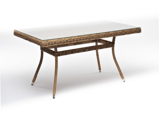 "Латте" плетеный стол из искусственного ротанга 140х80см, цвет соломенный, высота 65 см в Ростове-на-Дону