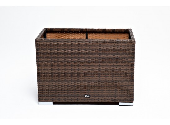 "Лунго" кашпо для цветов большое плетеное из искусственного ротанга, цвет коричневый в Ростове-на-Дону