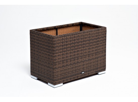 "Лунго" кашпо для цветов большое плетеное из искусственного ротанга, цвет коричневый в Ростове-на-Дону