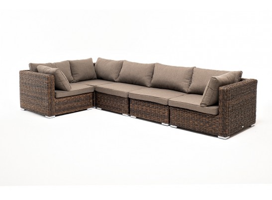 "Лунго" модуль диванный угловой с подушками, цвет коричневый (гиацинт) в Ростове-на-Дону