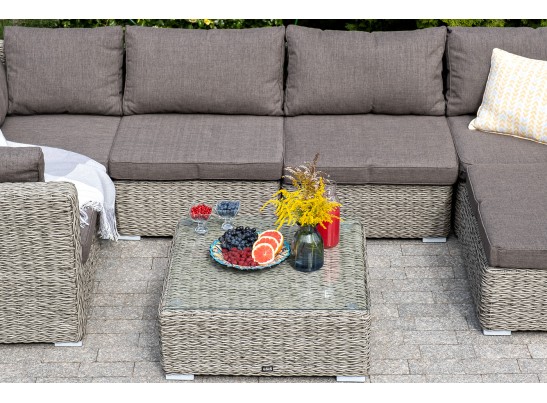 "Лунго" модуль диванный прямой с подушками, цвет cерый (гиацинт) в Ростове-на-Дону